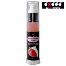 LUBRICANTE Y ACEITE ESTIMULANTE EFECTO CALOR 2 EN 1 FRESA Y NATA 50 ML