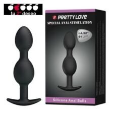 PLUG ANAL PRETTY LOVE SILICONE ANAL BALLS NEGRO
