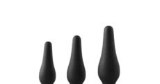 KIT ANAL 3 PIEZAS FANTASSTIC BEGINNER`S SILICONA NEGRO