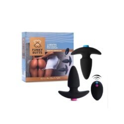 SET 2 PLUGS VIBRADORES CON MANDO FUNKYBUTTS