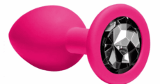PLUG JOYA ANAL SILICONA ROSA NEGRO S