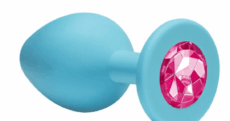 PLUG JOYA ANAL SILICONA TURQUESA ROSA M