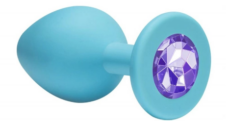 PLUG JOYA ANAL SILICONA AZUL/MORADO -S-