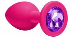 PLUG JOYA ANAL SILICONA ROSA/MORADO -M-