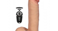 DILDO RECARGABLE CONTROL REMOTO VIBRADOR 7 MODOS 20 X 4CM